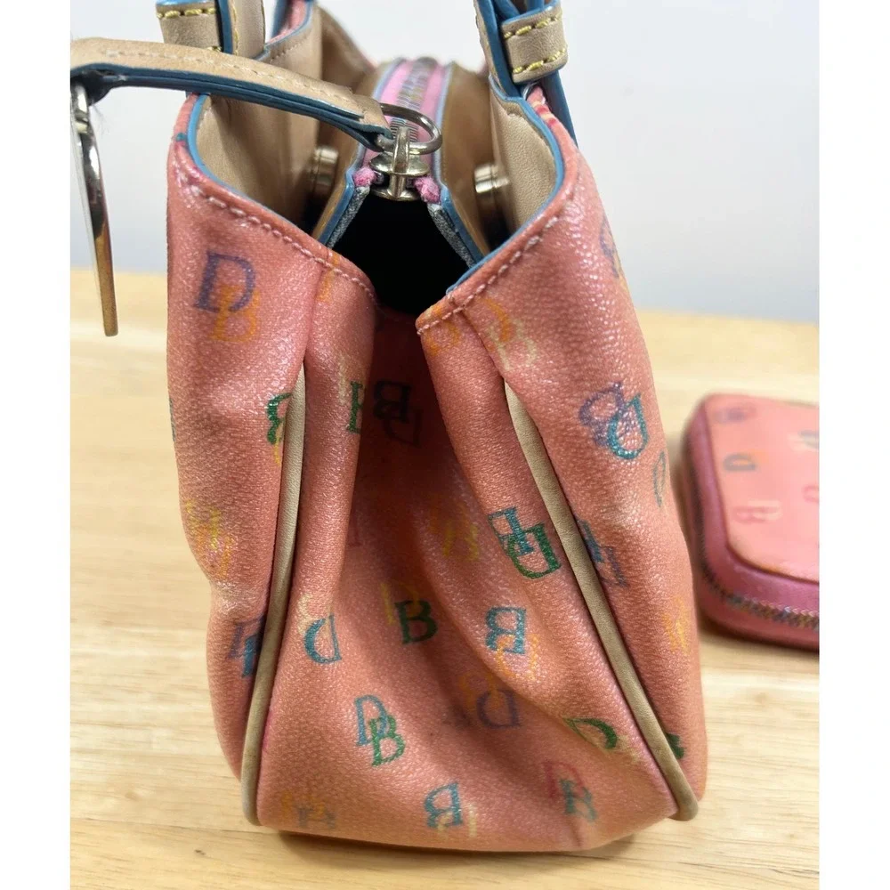VTG Y2K Dooney & Bourke Satchel Wallet SET 